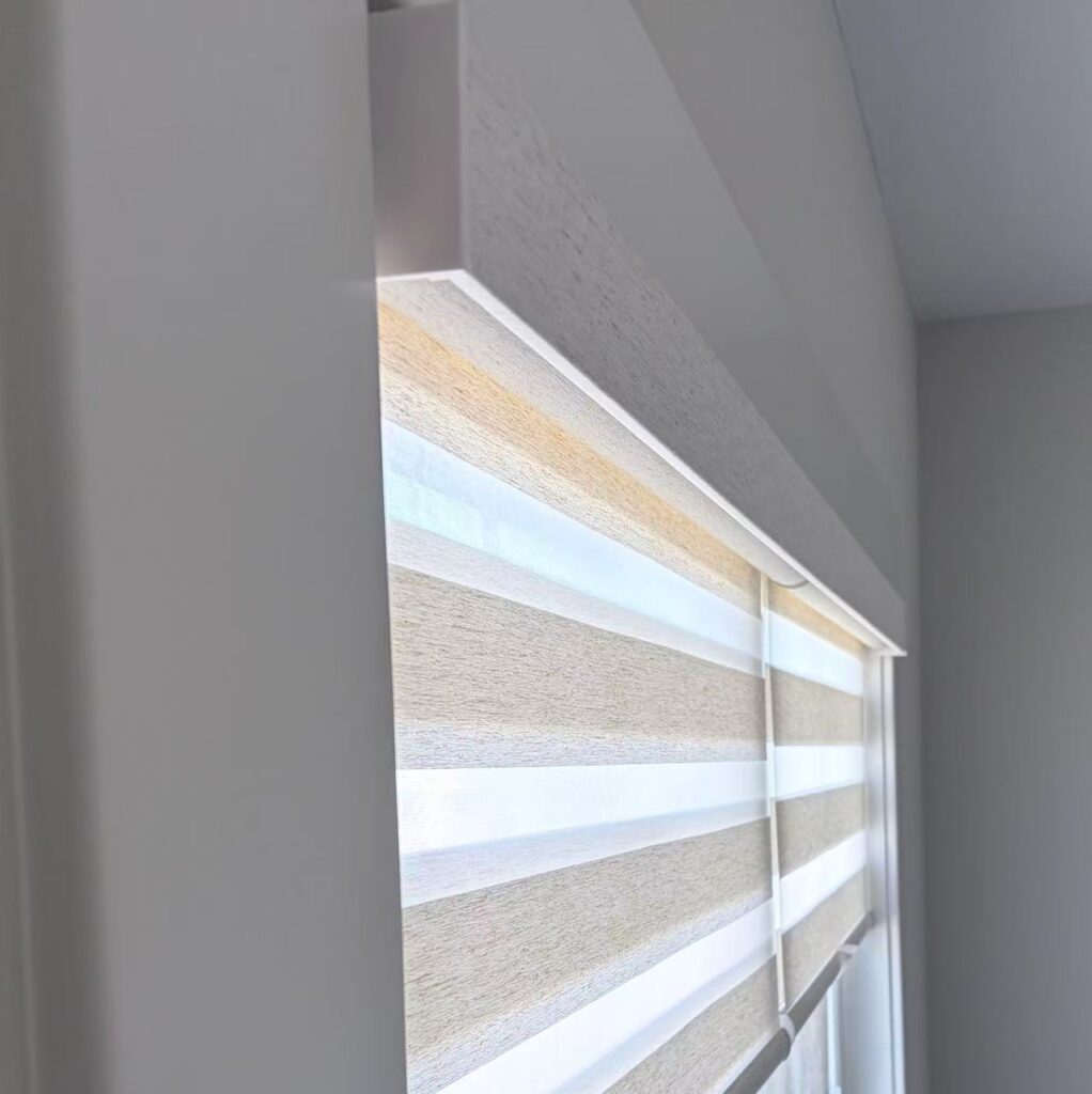 Zebra shades with adjustable light control and privacy