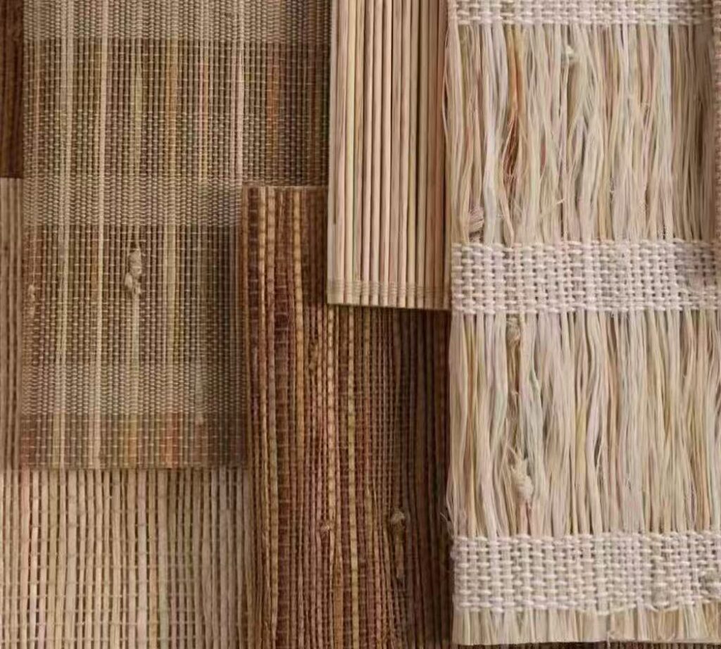 Natural woven and bamboo shade fabric selections
